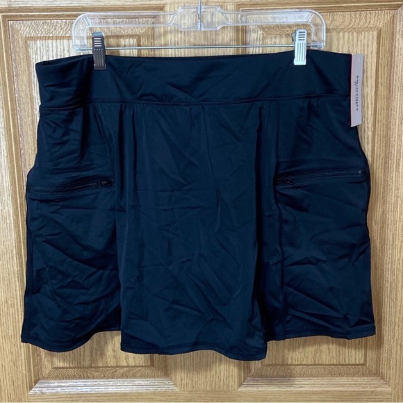 New Zip Pocket Swim Skort w/ shorts Swimsuits For All skirt bottom Plus Size 20 - Picture 3 of 5
